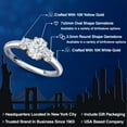 thumbnail image 2 of Gem Stone King 10K Two Tone Gold White Moissanite Engagement Ring for Women | 1.22 Cttw | Oval 7X5MM | Gemstone Birthstone | Size 6, 2 of 7