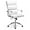 1. White, variant on HYJY Office Desk Ergonomic Chair Leather Executive Mid-Back Modern Conference Comfy Adjustable Padded Swivel Rolling Home Vanity Chairs with Arms Wheels (White Mid-back)