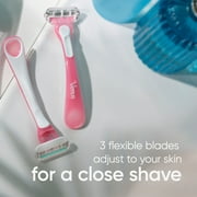 Venus Sensitive Womens 3 Blade Disposable Razor, 6 count, Pink