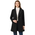 thumbnail image 1 of Abrigos de invierno Allegra K cruzados con solapa con muesca para mujer Negro XL, 1 of 6