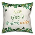 thumbnail image 2 of Creative Products Irish Kisses Shamrock Wishes 18 x 18 Spun Poly Pillow, 2 of 3