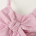 thumbnail image 2 of PEACNNG Baby girl summer square sling top, baby bubble strip big bow suit fashion cute two-piece set, 2 of 5