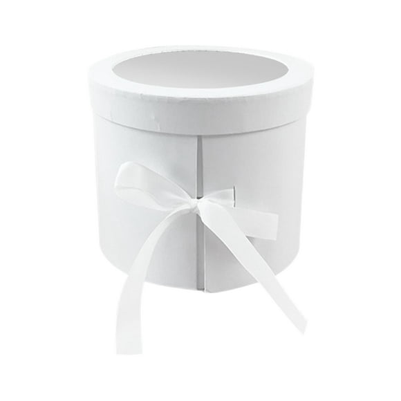 Doubles Couches Rondes Tiroir Rotatif Belle Boîte à Fleurs Emballage Cadeau de Luxe Blanc