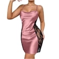 thumbnail image 2 of Tawop Womens Lingerie Spaghetti Strap Satin and Lace Sleepwear Plus Size, 2 of 7