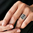 thumbnail image 2 of Amazing Waves Myriad of Abalone Shell Sterling Silver Ring-10, 2 of 5
