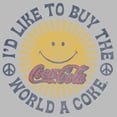 thumbnail image 2 of Men's Coca Cola Unity Distressed Sun Logo  Graphic Tee Athletic Heather X Large, 2 of 5