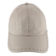 thumbnail image 2 of CTM  Leather Rivet Baseball Cap (Women), 2 of 4
