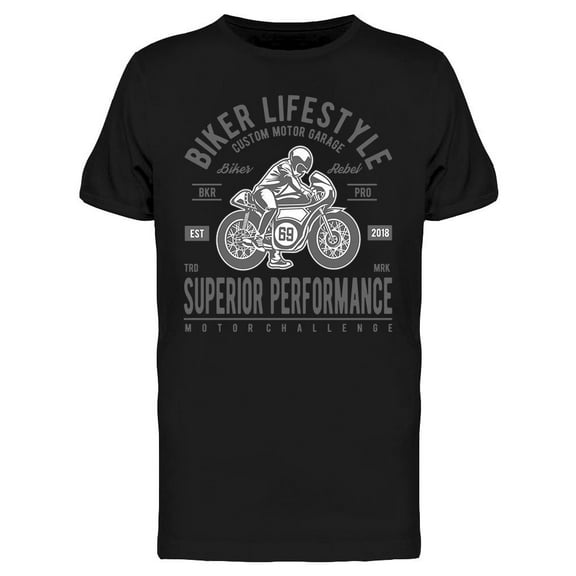 Biker Lifestyle T-Shirt Men -Image by Shutterstock, Male Large