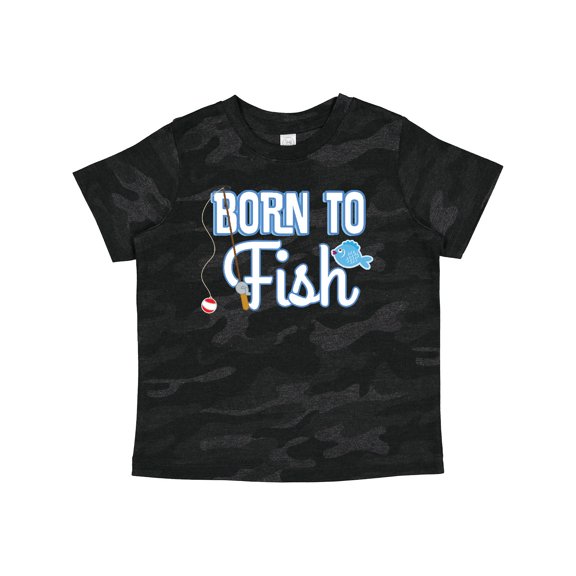 Inktastic Born to Fish Go Fishing Boys or Girls Toddler T-Shirt