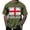 Army Green, variant on England T Shirts for Man Summer Crewneck Short Sleeve Fashion Graphic Tees Britain Flag Print Relaxed Fit Comfortable Vintage Tops for Sports and Leisure Wear Red S