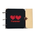thumbnail image 1 of MasteelfCA 10inch DIY Scrapbook Photo Album Homemade Memory Book Album Double Heart Design Loose Album Iron Photo Album, 1 of 8