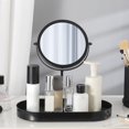 thumbnail image 3 of Espejo de maquillaje con bandeja Espejo cosmético independiente para escritorio negro shamjiam Espejo de vanidad, 3 of 9