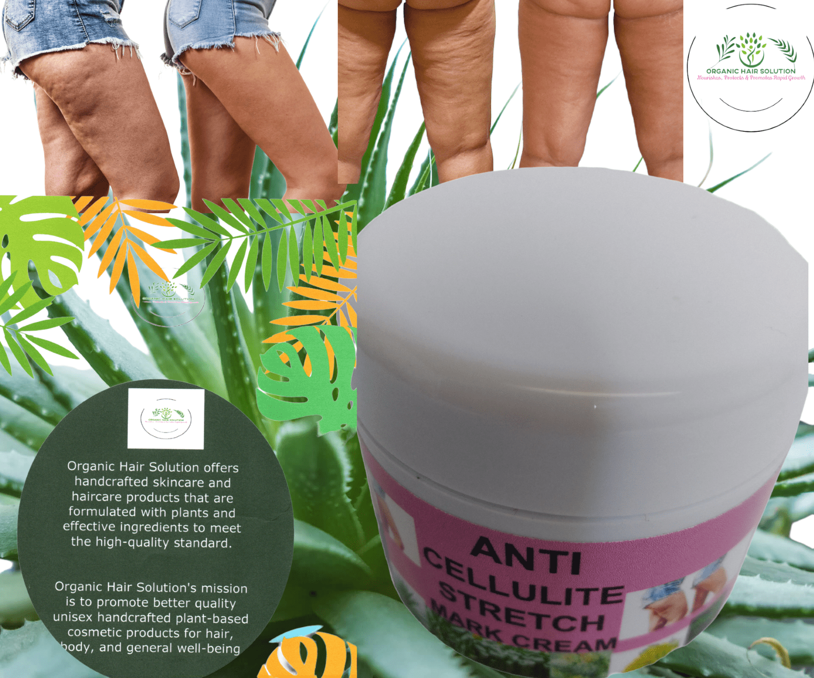 CELLULITE & STRETCH MARKS CREAM- Advance Formula Maternity Cream- With Neem, Cedarwood, Aloe vera Jojoba seed, Vitamin E, avocado oil, castor oil, green tea oil