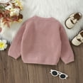 thumbnail image 3 of Bagilaanoe Toddler Baby Girl Easter Sweater Long Sleeve Bunny Embroidery Pullover 6M 9M 12M 18M 24M 3T Kids Warm Jumpers Tops Loose Knitwear, 3 of 7