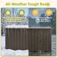 thumbnail image 4 of Homall 98 Gallon Deck Box with Lockable Lid, Waterproof Outdoor Storage Container for Patio, Garden & Backyard, Brown, 4 of 7