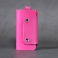 thumbnail image 2 of PU Leather Car Key Chain Ring Soild Color Keys Holder Pouch Case Organizer Bags Car Accessories, 2 of 4