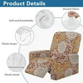 thumbnail image 5 of HELLHERO Boho Mandala Flower Print Recliner Couch Covers That Stay in Place Skin Friendly Breathable Cover for Recliner Chair with Foot Rest Fitted 1 Cushion Reclining Chair Cover, 5 of 8