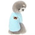 thumbnail image 2 of Flmtop Winter Cartoon Animal Pattern Sweatshirt Two-legged Cat Dog Clothes Pet Supplies Blue, 2 of 8