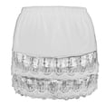 thumbnail image 4 of Gibobby mini faldas de tul femenino Scared Plus Trim Extender PCs estirado 2 accesorios con capas de mitad de tamaño(Blanco, XXXXL), 4 of 4