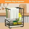 thumbnail image 6 of Ongmies Kitchen Rag Organizer & Drying Rack – 2025 New Sponge Holder and Dishcloth Hanger, Black Cloth Rack for Scrubber, Rag, and Brush Storage, 6 of 8