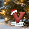 thumbnail image 6 of Personalized A-Z Letter Ornaments for Christmas Tree 2025 DIY Custom Christmas Ornament with Name 3D Resin Xmas Hanging Pendant Original Gifts for Family Friends V, 6 of 6