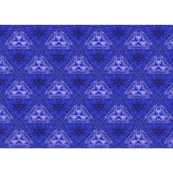 Ahgly Company Machine Washable Indoor Rectangle Transitional Bright Blue Area Rugs, 2' x 3'
