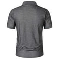 thumbnail image 5 of DAETIROS Men Polo Shirts Short Sleeve Solid Fashion Mens Summer Clothes Dark Gray Size S-3XL, 5 of 5