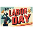 thumbnail image 2 of Bold Design Labor Day Custom Holiday Celebration Event Banner for Outdoor Decoration Indoor Party Office Display, 2 of 8
