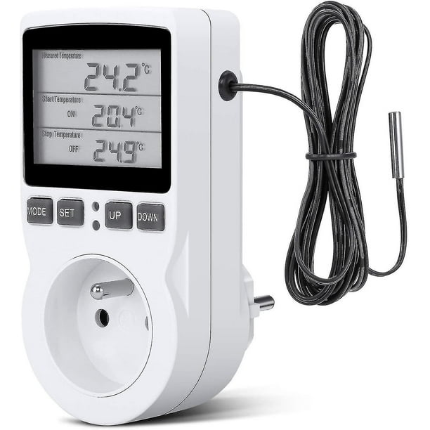 Prise Thermostat Regulateur de Temperature Numerique 220V