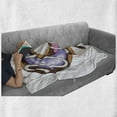 thumbnail image 6 of Desert Soft Flannel Fleece Throw Blanket, Digital Illustration of a Glazed Doughnut Traditional American Food, Cozy Plush for Indoor and Outdoor Use, 60" x 80", Multicolor, by Ambesonne, 6 of 6