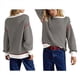 thumbnail image 2 of Sudadera Holgada A Rayas para Mujer, Cuello Redondo, Larga, Sudaderas con Capucha, Moda de Verano 2025, Jersey de Cuello Alto. XL, 2 of 6