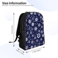 thumbnail image 4 of Honeii Snowflakes2 Print Laptop Backpack for Work, College, Travel, Daily Backpacks for Men Women, Sport Rucksack,Computer Bag, 4 of 8
