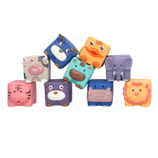 Juguetes Para Masticar Para Niños Pequeños, Bloques Blandos Seguros Para Bebés De Tipo Animal Adorable Educativo Atractivos Para Bebés De 6 A 12 Meses ANGGREK AC6630