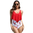 thumbnail image 1 of Women's Plus Size Sexy Bikini High Waist Ruffle Belly One Piece Swimsuit S-2XL, 1 of 6
