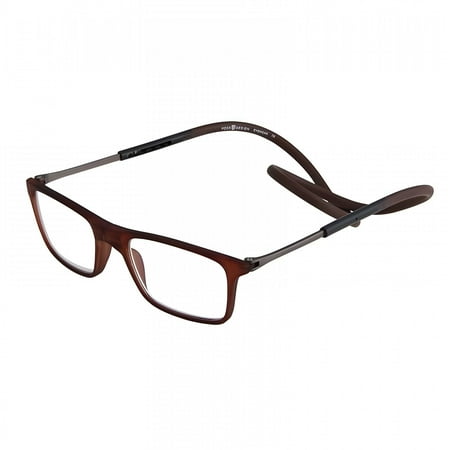 GJX 2026 New Portable Magnetic Reading Glasses,Reading Glasses with Neck Hang,Magnetic Computer Readers for Men and Women,Brown