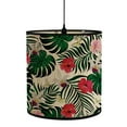 thumbnail image 1 of Retro Bamboo Lamp Shades Green Plants Pattern Light Cover Home Decoration For Floor Light Table Lamp, 1 of 7