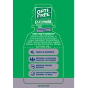 (2 pack) OPTI-FREE Puremoist All Day Comfort Contact Lens Cleaning Solution Trial Kit for Daily Use, 2 fl oz