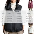 thumbnail image 3 of Cmfcve Women's Plus Size Stand Collar Puffer Vest Snap Zip Front Sleeveless Padded Outer Vest Winter Casual Loose Fit Layering Outerwear Jackets with Pockets, 3 of 8