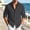 Gray, variant on Men's Casual Button Down Shirts Long Sleeve Cotton Beach Wedding Shirt Summer Linen Shirt White XL