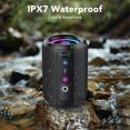 thumbnail image 3 of Portable Bluetooth Speaker with Lights, 5.4 Speaker, Powerful Crystal Clear Sound,All Day Playtime,15W Loud Stereo Sound, IPX7 Waterproof,TWS pairing for Travel/Outdoor/Home/Party,Gift Ideas, 3 of 4