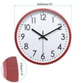 thumbnail image 2 of Unique Bargains Horloge Murale de 10 Pouces, Chiffres 3D Quartz à Piles Silencieuse Sans Tic-Tac, Horloges Murales Rondes, Rouge, 2 of 6