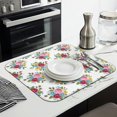 thumbnail image 3 of Pioneer Flower Floral Print Pattern Kitchen Dish Drying Mat 1 Pack, Ultra Absorbent Microfiber Drainer Mat, 16"x18", 3 of 6