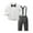 Dark Gray, variant on Toddler Gentleman Outfit Set Collared Dress Shirt Suspenders Pants Children's Day Outfit Baby Boy Kids Suit 18-24 Months
