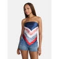 thumbnail image 3 of No Boundaries Women's Americana Print Square Scarf, 3 of 6