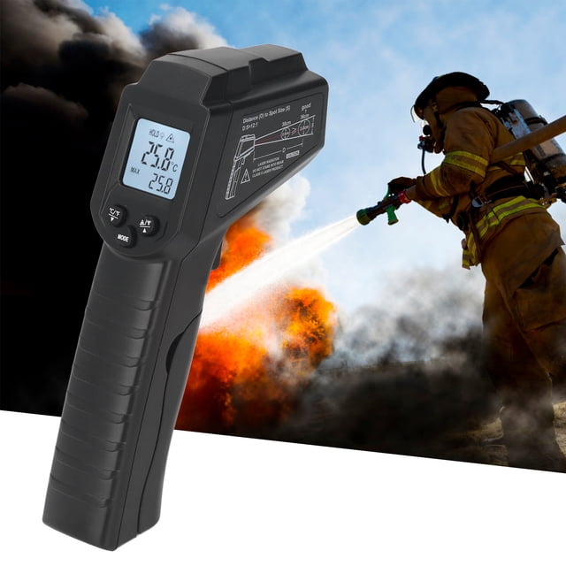 Pistola de temperatura digital termómetro infrarrojo Función de apagado automático de mayor precisión Material ABS para reparación de maquinaria para electricidad de la vida