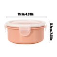 thumbnail image 3 of VQPeo Plastic Mini Bento Box, Round Airtight Food Container, Compact Lunch Organizer for Office & Travel Meals, 3 of 5