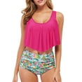 thumbnail image 1 of Maillot de Bain Deux Pièces pour Femmes, Bikini à Volants Imprimé, 1 of 8