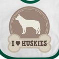 thumbnail image 4 of Inktastic Husky Dog I Love Huskies Boys or Girls Baby Bib, 4 of 4