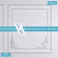 thumbnail image 3 of NOGIS 4 Pcs Ceiling Molding Kit Corners Murals Trim French Style Accent Wall Decor for Interior Medallion Ceiling with Flowers Pattern Decorative Panels for Wall (Style A), 3 of 6
