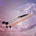 thumbnail image 1 of Martillos duros medianos negros de 4 piezas con mástil de arce Xilófono de fácil agarre Glockensplel Mazo Cabeza de Diapasón Marimba Mazos para, 1 of 8